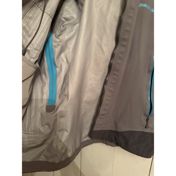 Vintage Patagonia Shelter Stone Jacket Womens XS Grey H2NO Rain Shell Hooded P12 - Picture 11 of 11